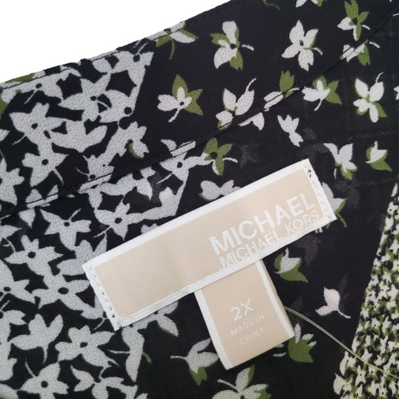 Michael kors womens Dress evergreen button down closure with belt new sz 2X - Picture 8 of 11